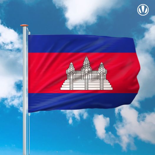 Vlag Cambodja 150x225cm - Spunpoly