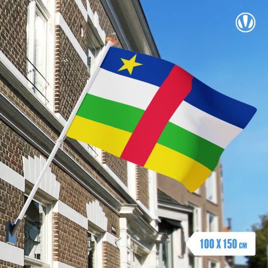 Vlag Centraal Afrikaanse Republiek 100x150cm - Glanspoly