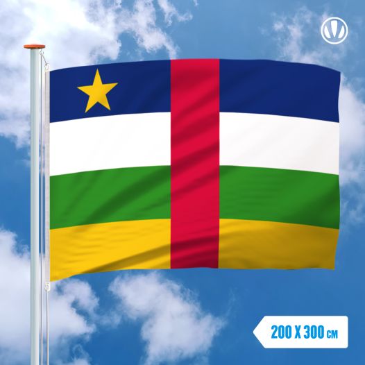 vlag Centraal Afrikaanse Republiek 200x300cm - Spunpoly