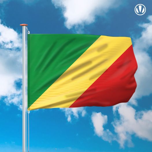 vlag Congo-Brazzaville (Republiek Congo) 150x225cm