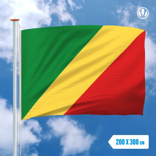 Vlag Congo-Brazzaville 200x300cm