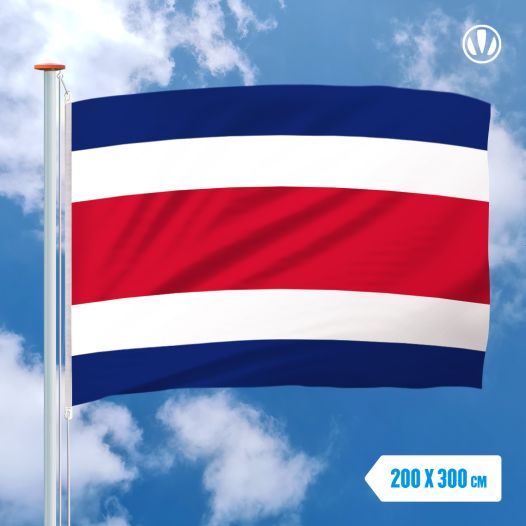 Vlag Costa Rica 200x300cm - Glanspoly