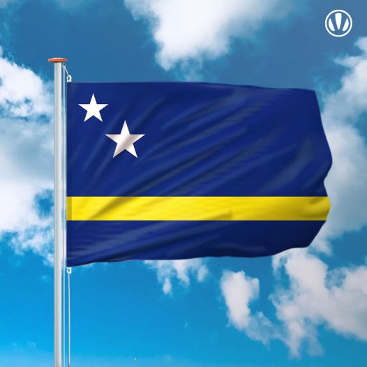 vlag Curacao 150x225cm - Spunpoly