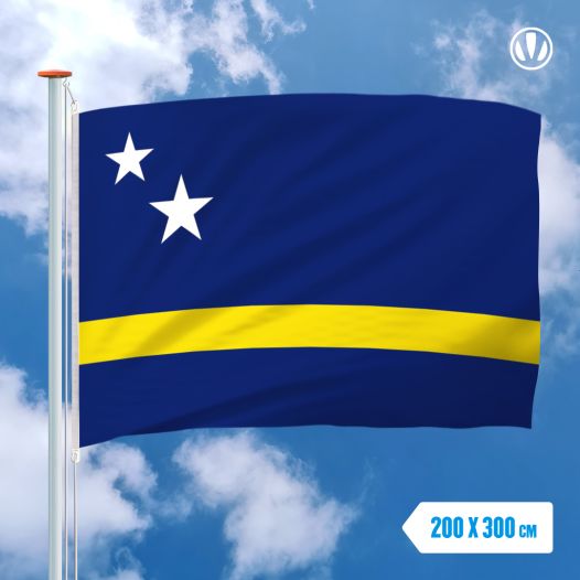 vlag Curacao 200x300cm - Spunpoly