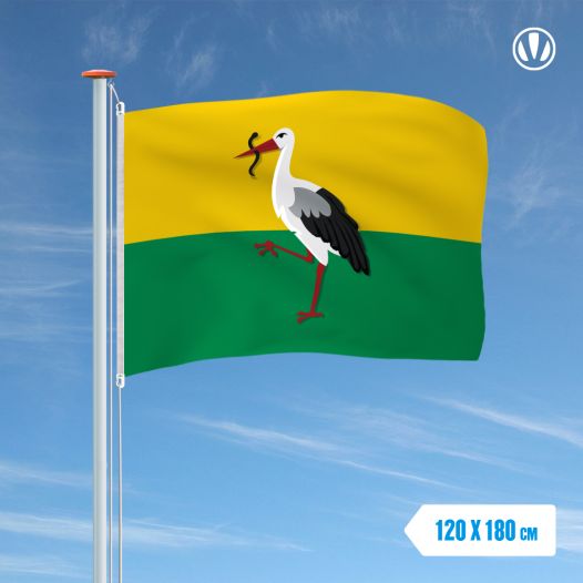 Haagse vlag met Ooievaar 120x180cm