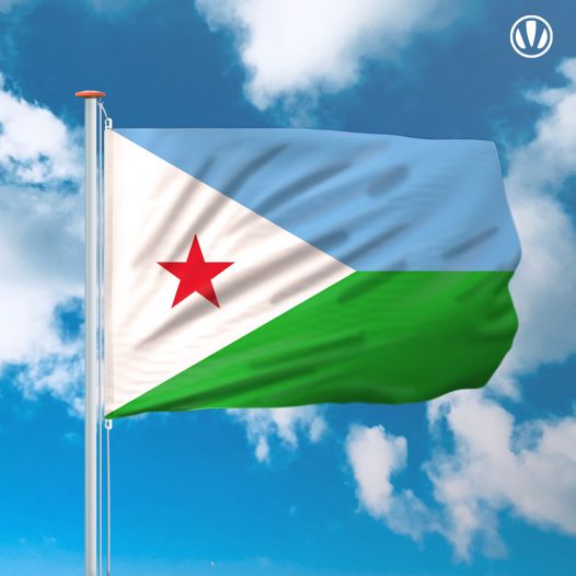 vlag Djibouti 150x225cm - Spunpoly