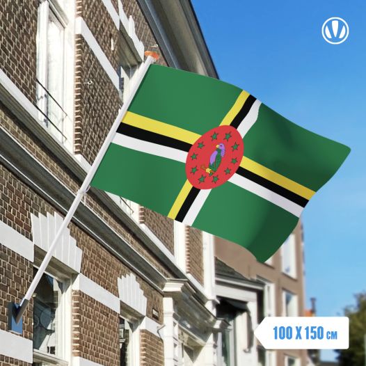 Vlag Dominica 100x150cm - Spunpoly