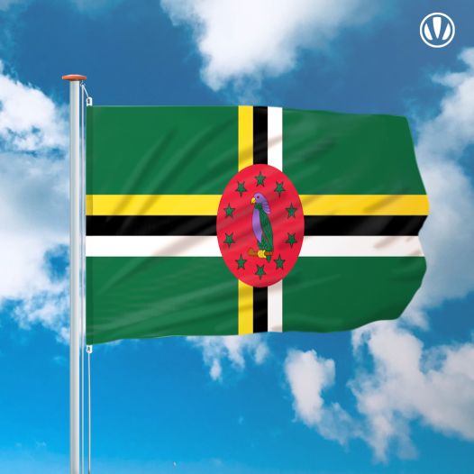 Vlag Dominica 150x225cm - Spunpoly