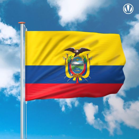 vlag Ecuador 150x225cm - Spunpoly