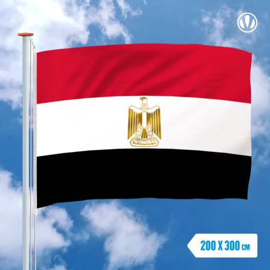 vlag Egypte 200x300cm - Spunpoly