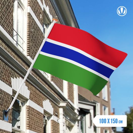 vlag Gambia 100x150cm - Spunpoly