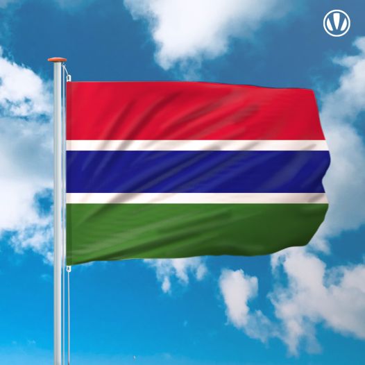 vlag Gambia 150x225cm - Spunpoly