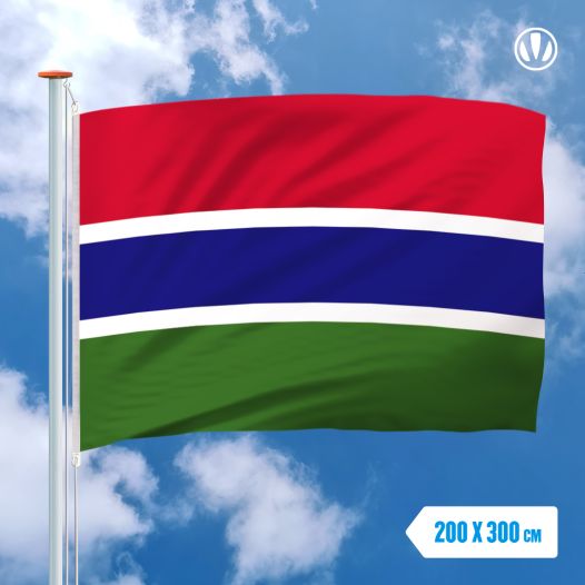 vlag Gambia 200x300cm - Spunpoly