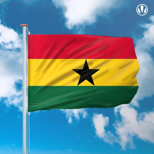 vlag Ghana 150x225cm - Spunpoly