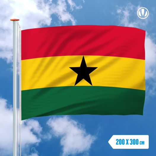 Vlag Ghana 200x300cm - Spunpoly