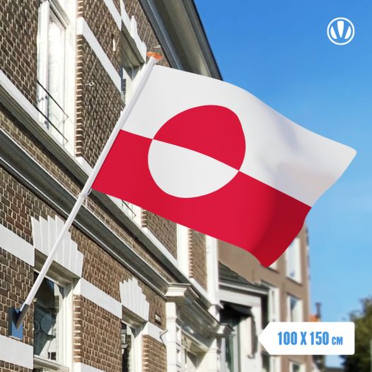 Vlag Groenland 100x150cm - Spunpoly