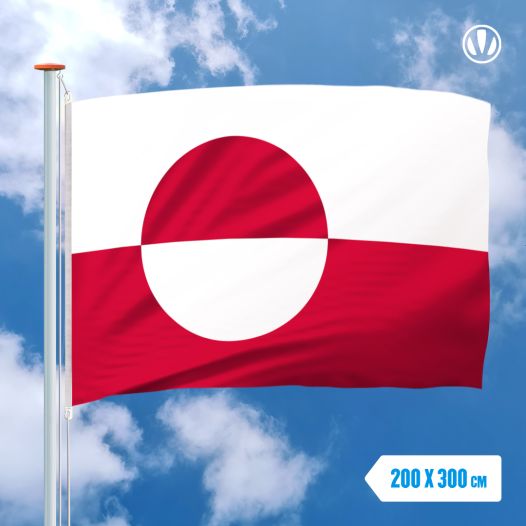 Vlag Groenland 200x300cm - Spunpoly