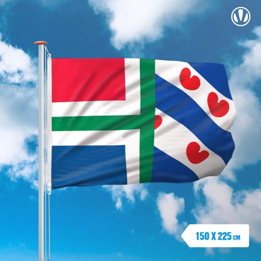 Vlag Groningen Friesland 150x225cm