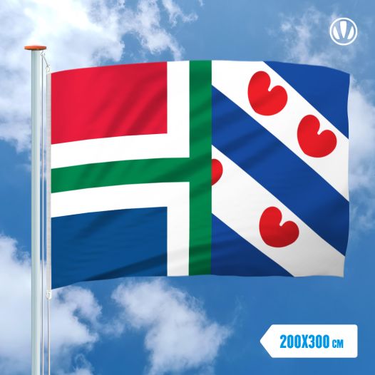 Vlag Groningen Friesland 200x300cm