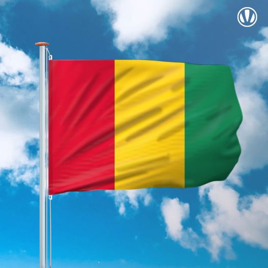 vlag Guinee 150x225cm - Spunpoly