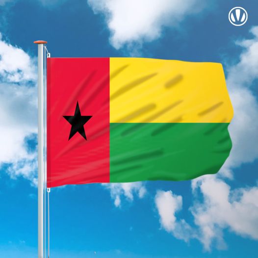 vlag Guinee-Bissau 150x225cm - Spunpoly