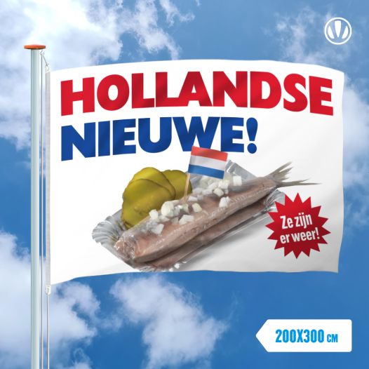 Vlag Hollandse Nieuwe Haring 200x300cm