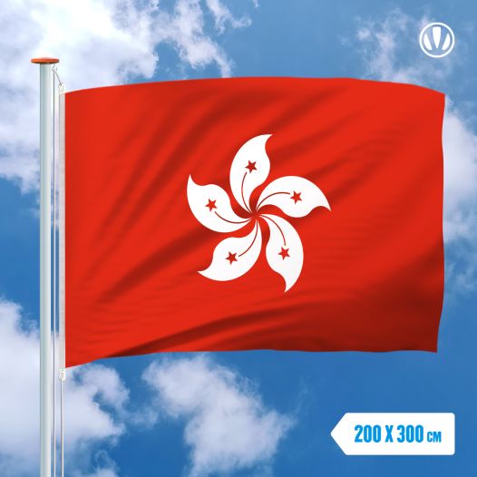 Vlag Hongkong 200x300cm - Glanspoly