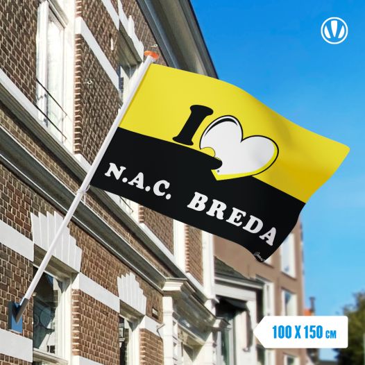 Vlag I love NAC Breda 100x150cm