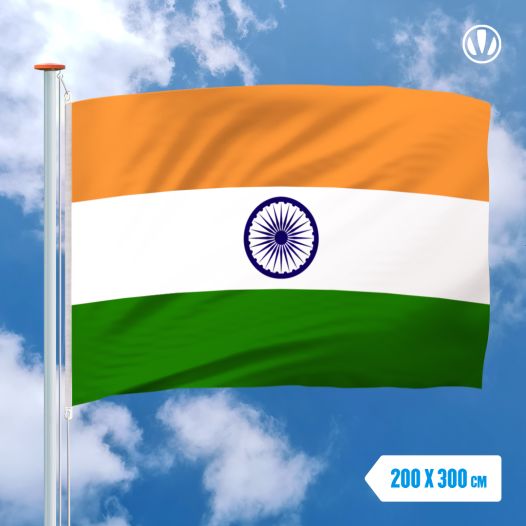 Vlag India 200x300cm - Spunpoly