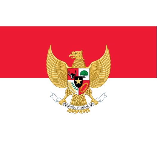 Vlag Indonesie met Garuda 200x300cm