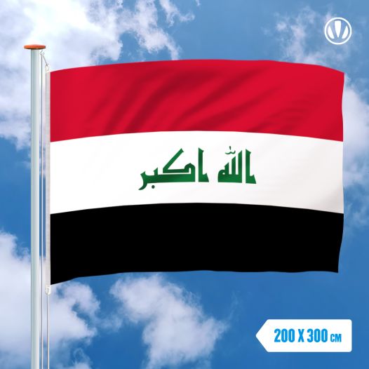 Vlag Irak 200x300cm - Spunpoly