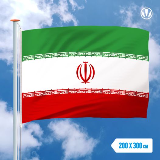 Vlag Iran 200x300cm - Spunpoly