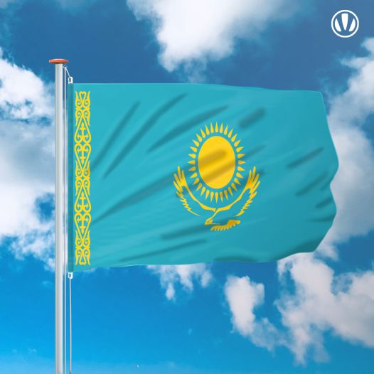 Vlag Kazachstan 150x225cm - Spunpoly