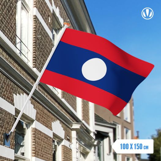 Vlag Laos 100x150cm - Glanspoly