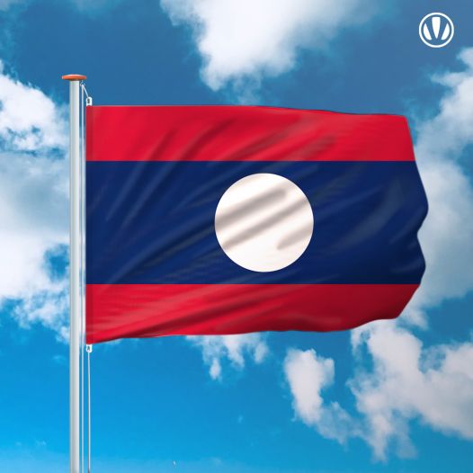 Vlag Laos 150x225cm - Spunpoly