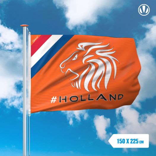 Oranje vlag Leeuw Holland RWB 150x225cm