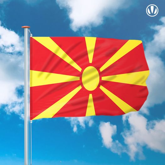 vlag Macedonie 150x225cm - Spunpoly