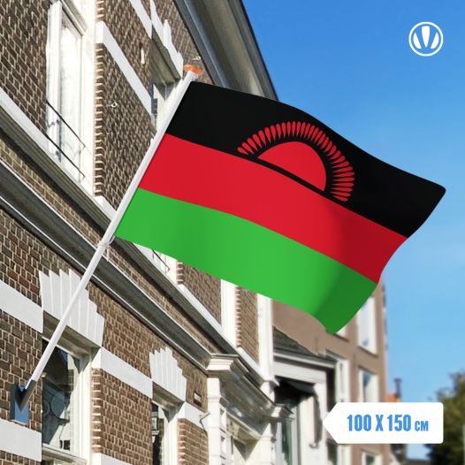 Vlag Malawi 100x150cm - Glanspoly