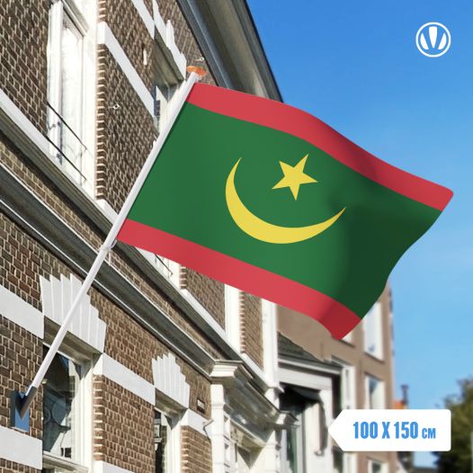 Vlag Mauritanie 100x150cm - Glanspoly