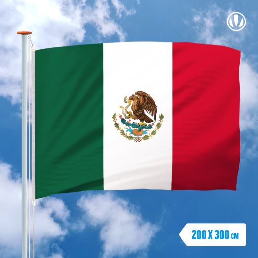 vlag Mexico 200x300cm - Spunpoly