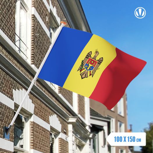 Vlag Moldavie 100x150cm - Glanspoly