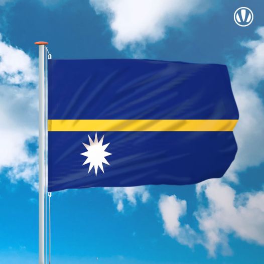 vlag Nauru 150x225cm - Spunpoly