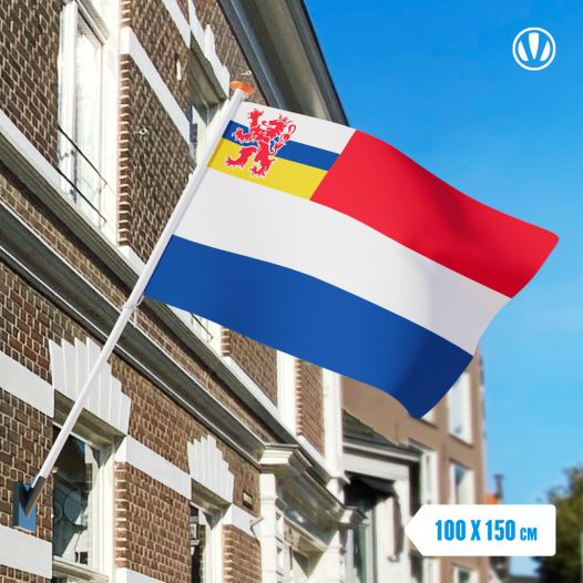 Vlag Nederland met inzet Limburg 100x150cm