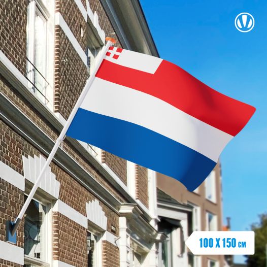 Vlag Nederland met inzet Utrecht 100x150cm