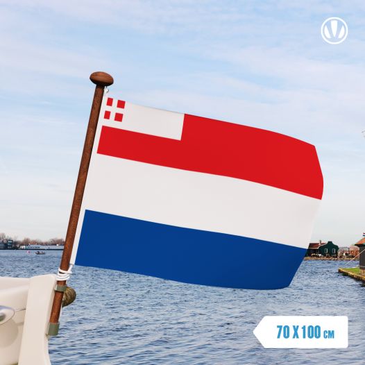 Vlag Nederland met inzet Utrecht 70x100cm - Spunpoly