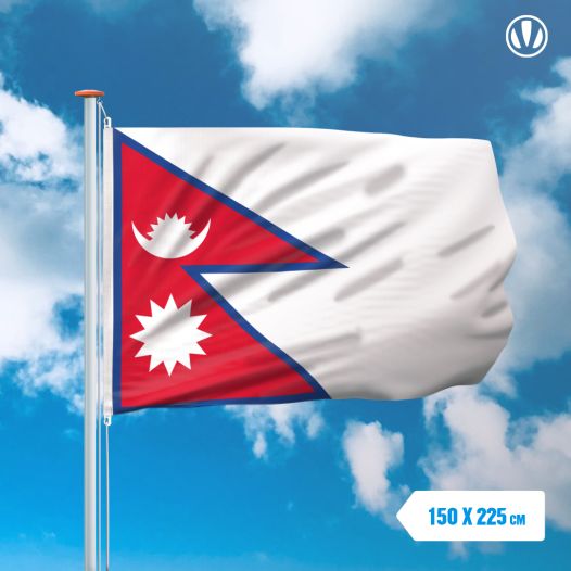 vlag Nepal 150x120cm (150x225) - Spunpoly