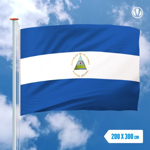 Vlag Nicaragua 200x300cm - Spunpoly