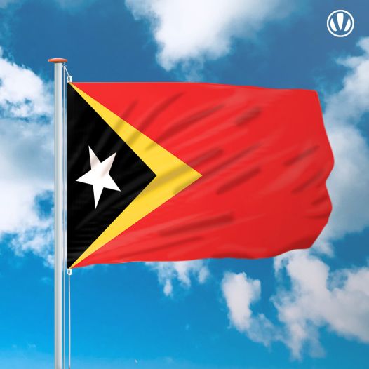 Vlag Oost-Timor 150x225cm - Spunpoly