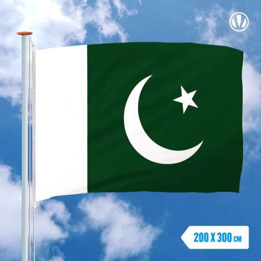 Vlag Pakistan 200x300cm - Glanspoly