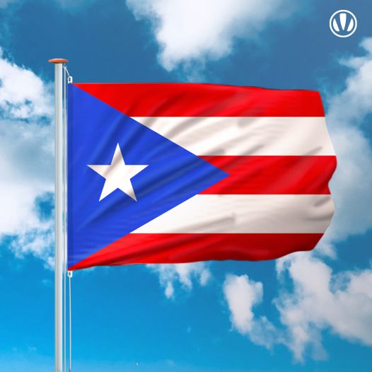 vlag Puerto Rico 150x225cm - Spunpoly